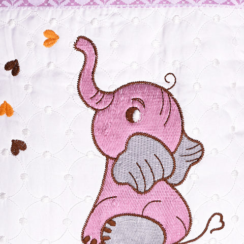 Embroidery Purple Elephant Sleeping Bag & Carry Nest, Cotton Baby Bedding for New Born & Infant