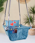 Blue Owl Swing for Kids Cotton Baby Children Folding and Washable 1 to 5 Years New Born Baby Gift