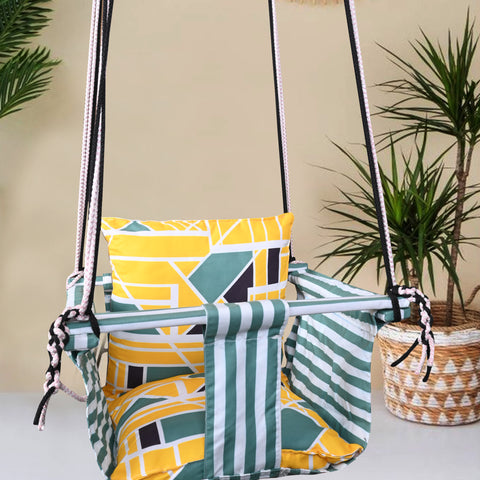 Yellow Swing for Kids Cotton Baby Children Folding and Washable 1 to 5 Years New Born Baby Gift