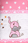 Embroidery Pink Elephant Sleeping Bag & Carry Nest, Cotton Baby Bedding for New Born & Infant
