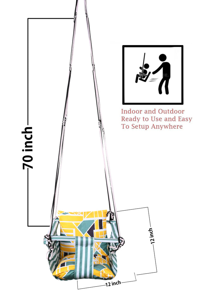 Yellow Swing for Kids Cotton Baby Children Folding and Washable 1 to 5 Years New Born Baby Gift