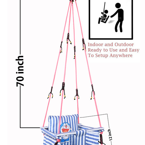 Doremon Swing for Kids Cotton Baby Children Folding and Washable 1 to 5 Years New Born Baby Gift