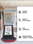 Flower Printed Cotton Garden Hammock Swing For Adult & Kids Hammock Hanging Jhula Indoor & Outdoor For Home | Hanging Chair For Balcony, With 150 Kgs Weight Capacity