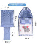 Embroidery Blue Dot Elephant Sleeping Bag & Carry Nest, Cotton Baby Bedding for New Born & Infant (Copy)