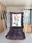 Flower Printed Cotton Garden Hammock Swing For Adult & Kids Hammock Hanging Jhula Indoor & Outdoor For Home | Hanging Chair For Balcony, With 150 Kgs Weight Capacity