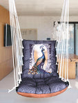 Peacock Printed Cotton Garden Hammock Swing For Adult & Kids Hammock Hanging Jhula Indoor & Outdoor For Home | Hanging Chair For Balcony, With 150 Kgs Weight Capacity