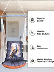 Peacock Printed Cotton Garden Hammock Swing For Adult & Kids Hammock Hanging Jhula Indoor & Outdoor For Home | Hanging Chair For Balcony, With 150 Kgs Weight Capacity