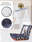 Peacock Printed Cotton Garden Hammock Swing For Adult & Kids Hammock Hanging Jhula Indoor & Outdoor For Home | Hanging Chair For Balcony, With 150 Kgs Weight Capacity