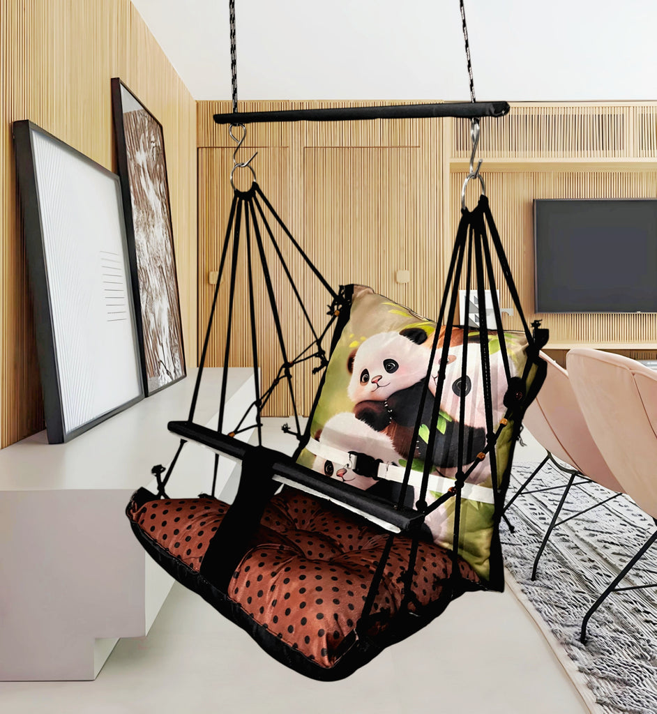 Panda Swing for Kids Cotton Baby Children Folding and Washable 1 to 5 Years New Born Baby Gift