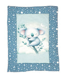 Sky Blue Baby Bedding Set with Cute Design, Cotton Sleeping Bag with Mattress and Pillow Portable Bassinet for Baby Carrying &Sleeping, 0-24 Months