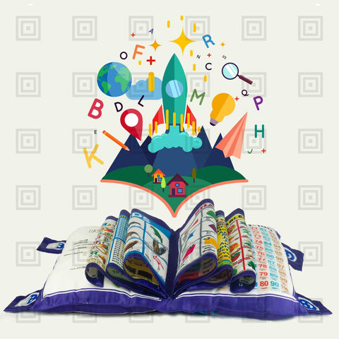 New Printed Velvet Learning Baby Pillow, Cushion, Toys, Soft Toys, Toddler Pillow, Kids Pillow for Baby Boy, Baby Girl Colour