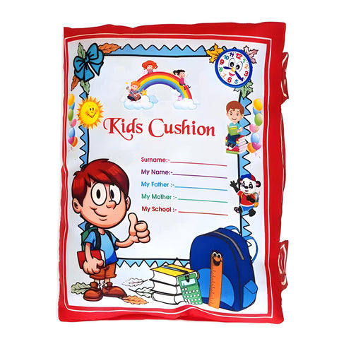 New Printed Velvet Learning Baby Pillow, Cushion, Toys, Soft Toys, Toddler Pillow, Kids Pillow for Baby Boy, Baby Girl Colour