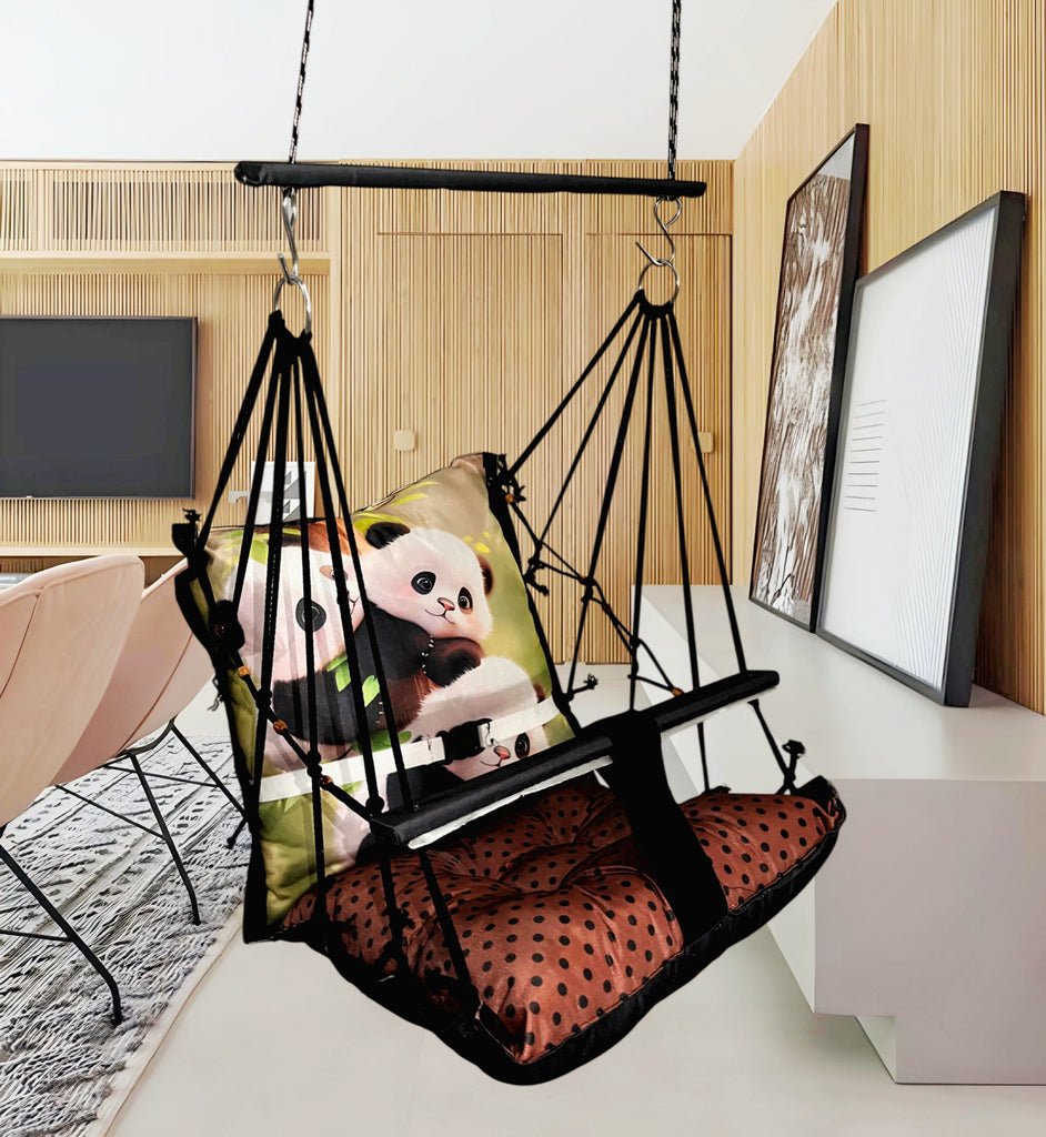 Panda Swing for Kids Cotton Baby Children Folding and Washable 1 to 5 Years New Born Baby Gift