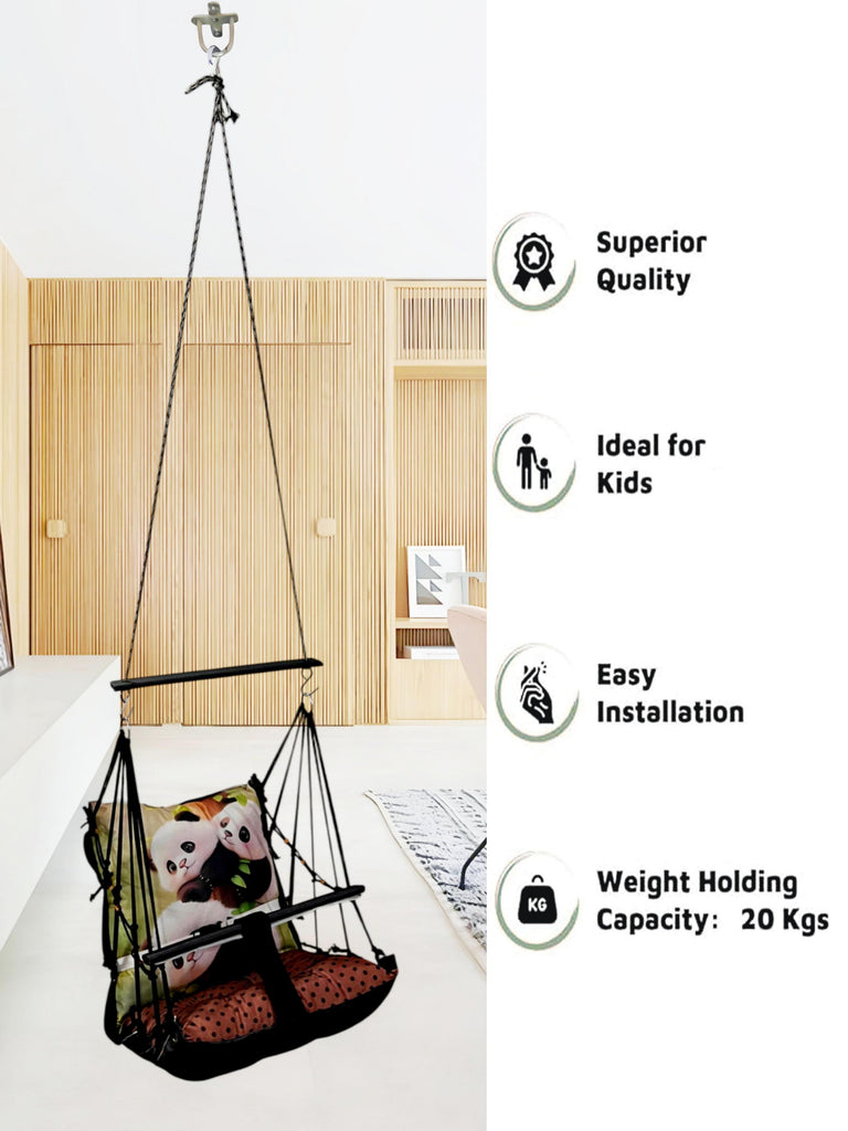 Panda Swing for Kids Cotton Baby Children Folding and Washable 1 to 5 Years New Born Baby Gift
