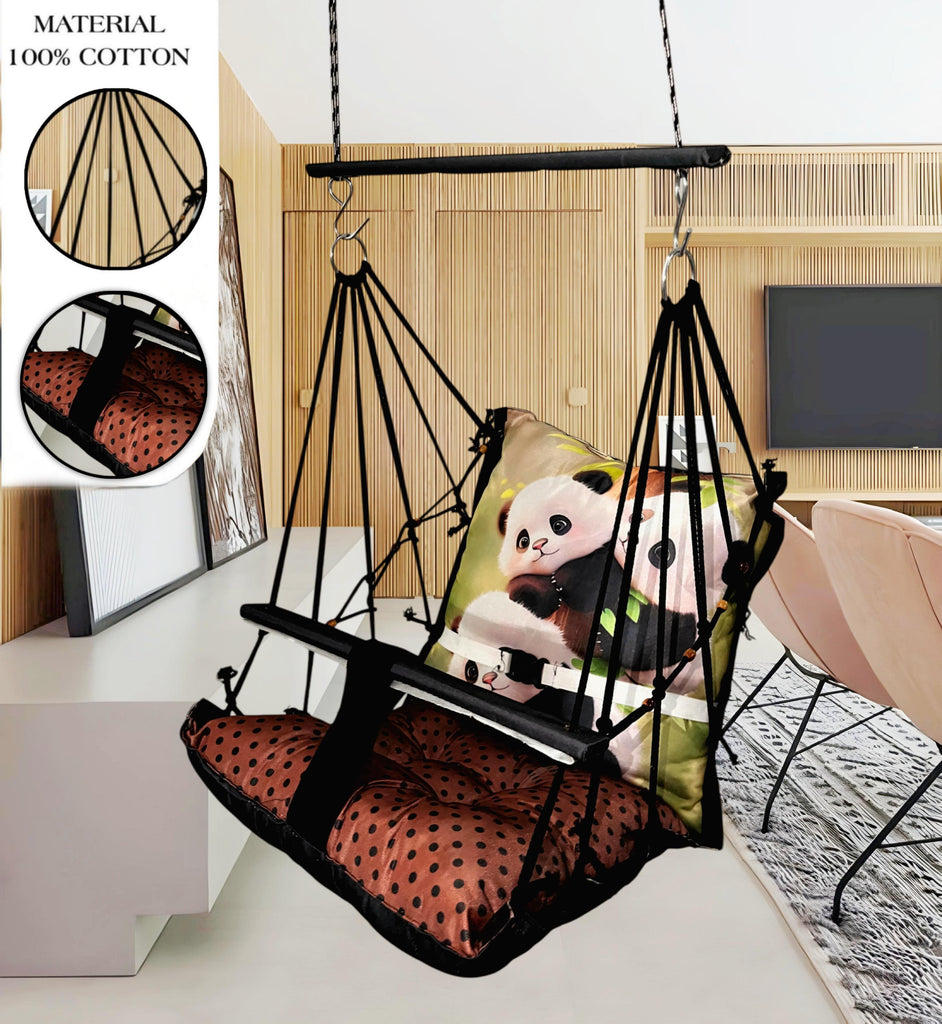 Panda Swing for Kids Cotton Baby Children Folding and Washable 1 to 5 Years New Born Baby Gift