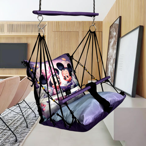 Blue Micky Swing for Kids Cotton Baby Children Folding and Washable 1 to 5 Years New Born Baby Gift