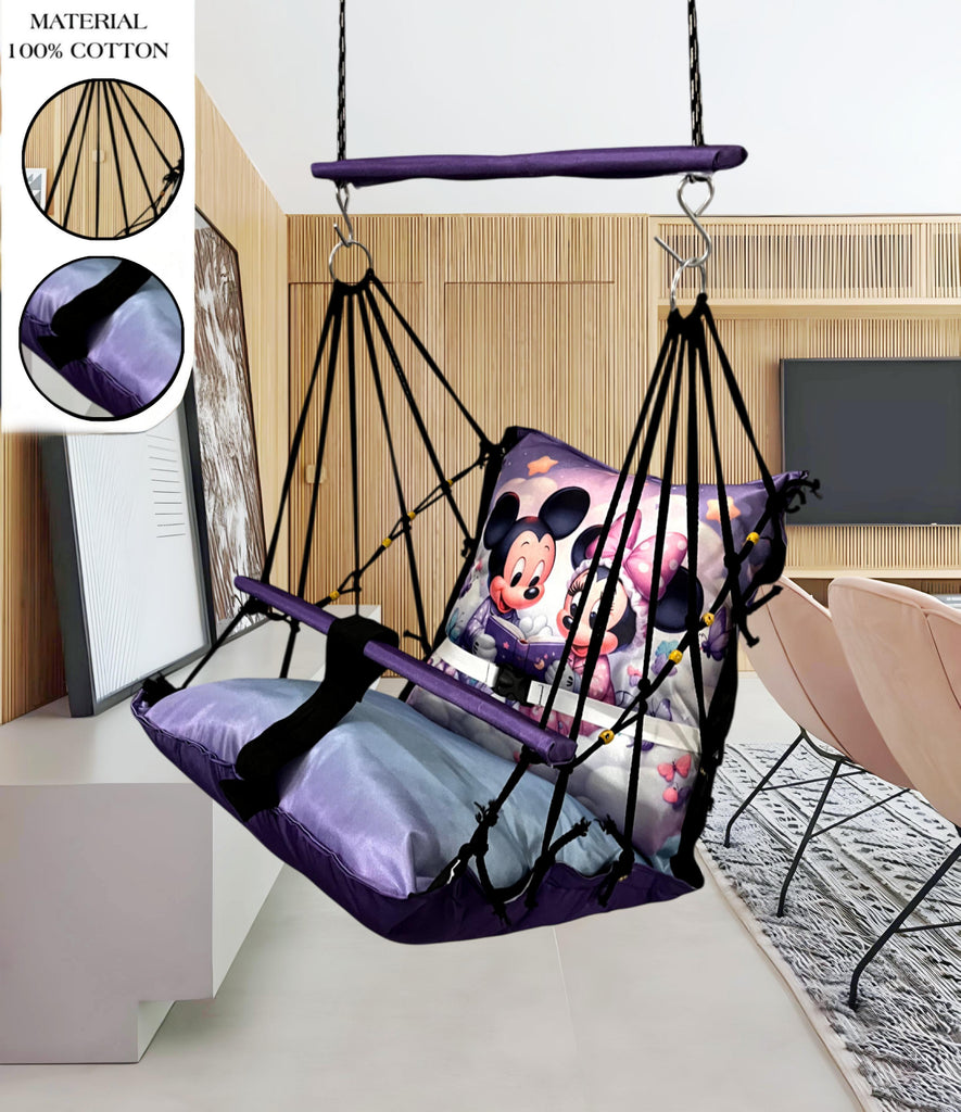 Blue Micky Swing for Kids Cotton Baby Children Folding and Washable 1 to 5 Years New Born Baby Gift