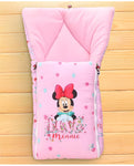 Love Minnie Printed 3 in 1 Baby Bed, Sleeping Bag & Carry Nest, Cotton Baby Bedding for New Born & Infant, Portable Bassinet, for Baby Carrying & Unisex Baby Sleeping Bed, 0 to 12M