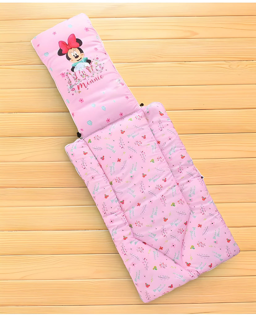 Love Minnie Printed 3 in 1 Baby Bed, Sleeping Bag & Carry Nest, Cotton Baby Bedding for New Born & Infant, Portable Bassinet, for Baby Carrying & Unisex Baby Sleeping Bed, 0 to 12M