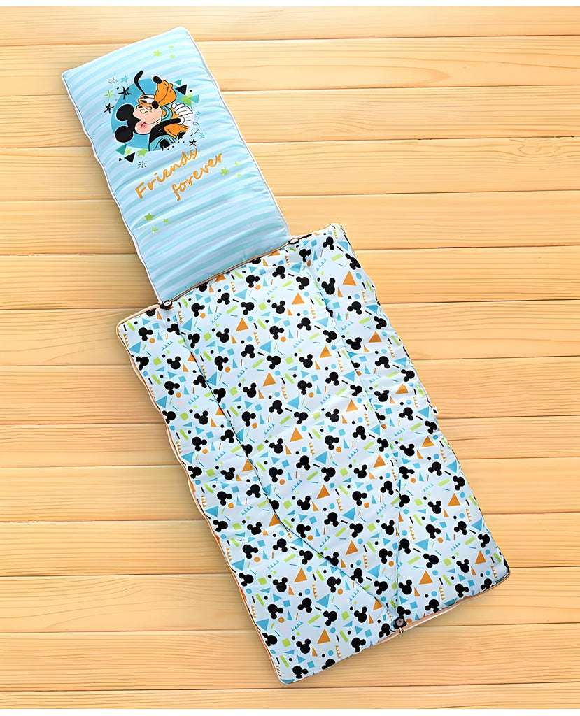 Micky and Pluto Printed 3 in 1 Baby Bed, Sleeping Bag & Carry Nest, Cotton Baby Bedding for New Born & Infant, Portable Bassinet, for Baby Carrying & Unisex Baby Sleeping Bed, 0 to 12M