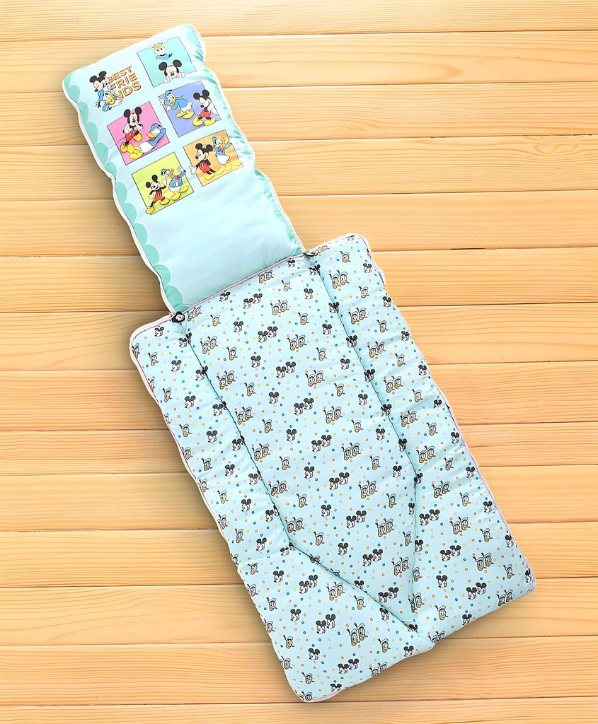 Micky's Friends Printed 3 in 1 Baby Bed, Sleeping Bag & Carry Nest, Cotton Baby Bedding for New Born & Infant, Portable Bassinet, for Baby Carrying & Unisex Baby Sleeping Bed, 0 to 12M