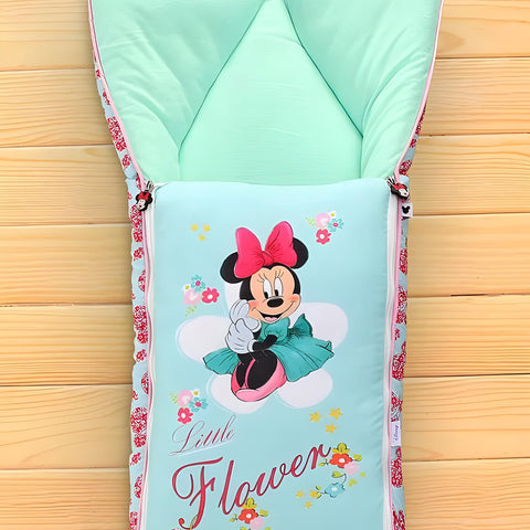 Little Flower Printed 3 in 1 Baby Bed, Sleeping Bag & Carry Nest, Cotton Baby Bedding for New Born & Infant, Portable Bassinet, for Baby Carrying & Unisex Baby Sleeping Bed, 0 to 12M