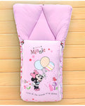 Little Minnie Printed 3 in 1 Baby Bed, Sleeping Bag & Carry Nest, Cotton Baby Bedding for New Born & Infant, Portable Bassinet, for Baby Carrying & Unisex Baby Sleeping Bed, 0 to 12M