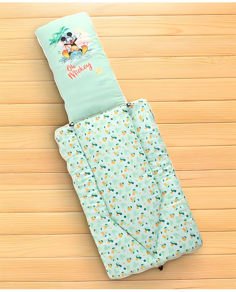 Ohh Mickey Printed 3 in 1 Baby Bed, Sleeping Bag & Carry Nest, Cotton Baby Bedding for New Born & Infant, Portable Bassinet, for Baby Carrying & Unisex Baby Sleeping Bed, 0 to 12M