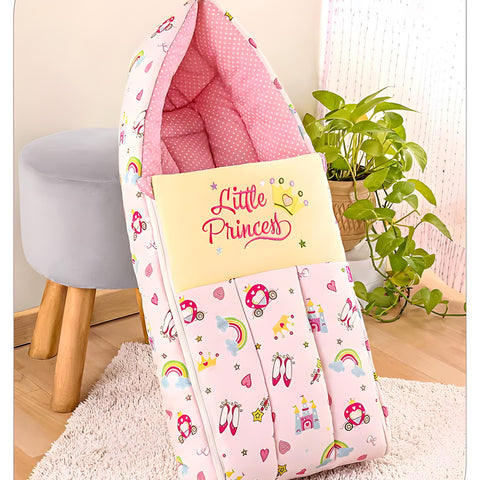 Little Princess 3 in 1 Baby Bed, Sleeping Bag & Carry Nest, Cotton Baby Bedding for New Born & Infant, Portable Bassinet, for Baby Carrying & Unisex Baby Sleeping Bed, 0 to 12M