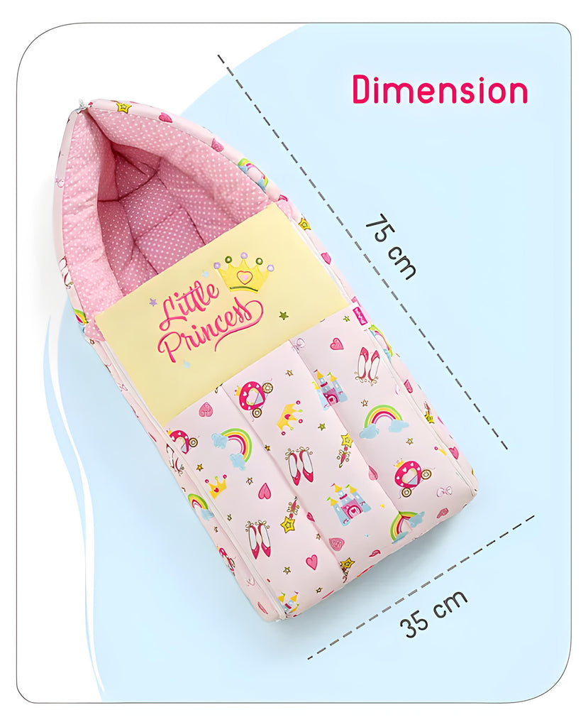 Little Princess 3 in 1 Baby Bed, Sleeping Bag & Carry Nest, Cotton Baby Bedding for New Born & Infant, Portable Bassinet, for Baby Carrying & Unisex Baby Sleeping Bed, 0 to 12M