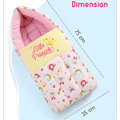 Little Princess 3 in 1 Baby Bed, Sleeping Bag & Carry Nest, Cotton Baby Bedding for New Born & Infant, Portable Bassinet, for Baby Carrying & Unisex Baby Sleeping Bed, 0 to 12M