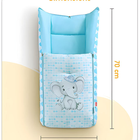 3 in 1 Baby Bed, Sleeping Bag & Carry Nest, Cotton Baby Bedding for New Born & Infant, Portable Bassinet, for Baby Carrying & Unisex Baby Sleeping Bed, 0 to 12M
