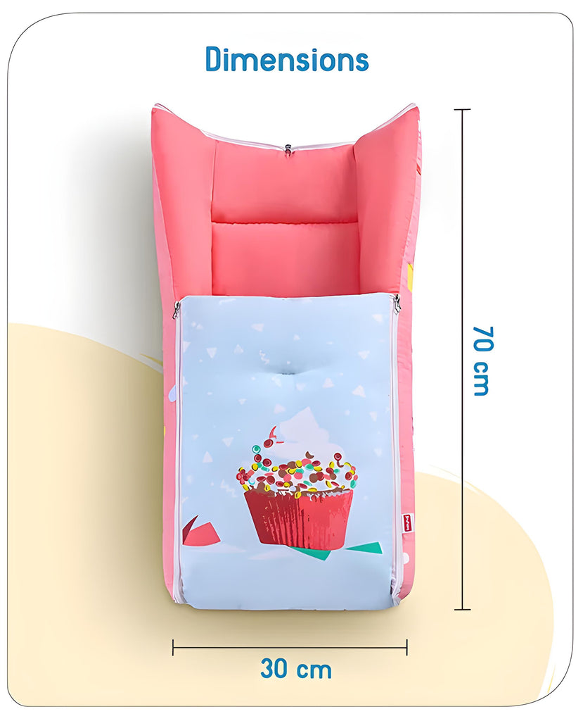3 in 1 Baby Bed, Sleeping Bag & Carry Nest, Cotton Baby Bedding for New Born & Infant, Portable Bassinet, for Baby Carrying & Unisex Baby Sleeping Bed, 0 to 12M
