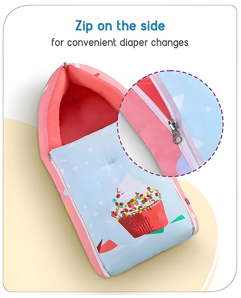 3 in 1 Baby Bed, Sleeping Bag & Carry Nest, Cotton Baby Bedding for New Born & Infant, Portable Bassinet, for Baby Carrying & Unisex Baby Sleeping Bed, 0 to 12M