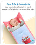 3 in 1 Baby Bed, Sleeping Bag & Carry Nest, Cotton Baby Bedding for New Born & Infant, Portable Bassinet, for Baby Carrying & Unisex Baby Sleeping Bed, 0 to 12M