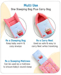 3 in 1 Baby Bed, Sleeping Bag & Carry Nest, Cotton Baby Bedding for New Born & Infant, Portable Bassinet, for Baby Carrying & Unisex Baby Sleeping Bed, 0 to 12M