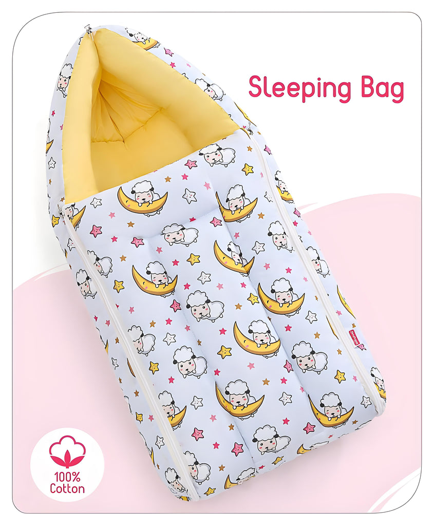 3 in 1 Baby Bed, Sleeping Bag & Carry Nest, Cotton Baby Bedding for New Born & Infant, Portable Bassinet, for Baby Carrying & Unisex Baby Sleeping Bed, 0 to 12M