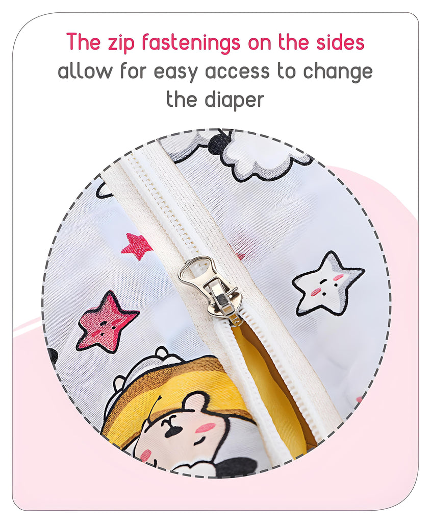 3 in 1 Baby Bed, Sleeping Bag & Carry Nest, Cotton Baby Bedding for New Born & Infant, Portable Bassinet, for Baby Carrying & Unisex Baby Sleeping Bed, 0 to 12M