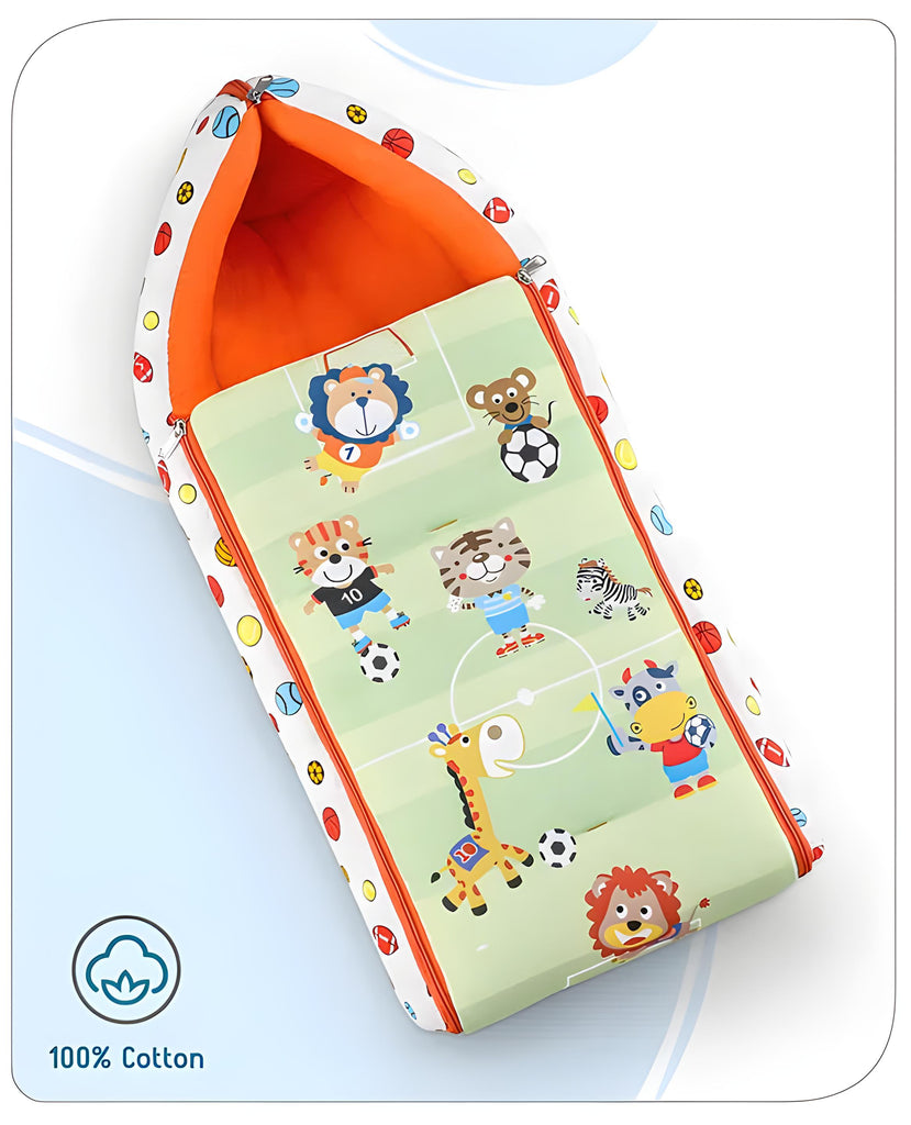 3 in 1 Baby Bed, Sleeping Bag & Carry Nest, Cotton Baby Bedding for New Born & Infant, Portable Bassinet, for Baby Carrying & Unisex Baby Sleeping Bed, 0 to 12M