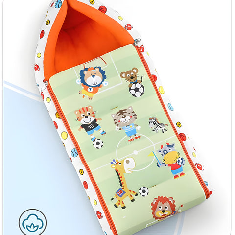 3 in 1 Baby Bed, Sleeping Bag & Carry Nest, Cotton Baby Bedding for New Born & Infant, Portable Bassinet, for Baby Carrying & Unisex Baby Sleeping Bed, 0 to 12M