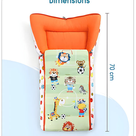 3 in 1 Baby Bed, Sleeping Bag & Carry Nest, Cotton Baby Bedding for New Born & Infant, Portable Bassinet, for Baby Carrying & Unisex Baby Sleeping Bed, 0 to 12M
