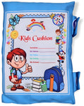 Blue Printed Velvet Learning Baby Pillow, Cushion, Toys, Soft Toys, Toddler Pillow, Kids Pillow for Baby Boy, Baby Girl Color