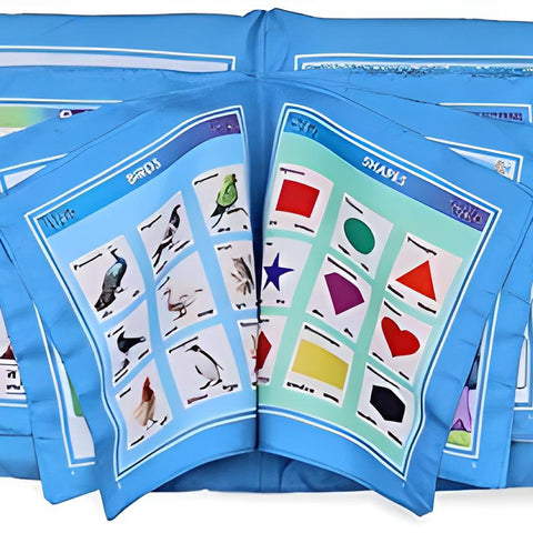 Blue Printed Velvet Learning Baby Pillow, Cushion, Toys, Soft Toys, Toddler Pillow, Kids Pillow for Baby Boy, Baby Girl Color