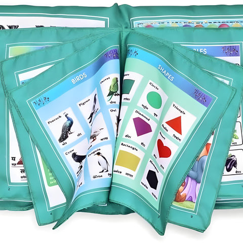 Grey Printed Velvet Learning Baby Pillow, Cushion, Toys, Soft Toys, Toddler Pillow, Kids Pillow for Baby Boy, Baby Girl Color