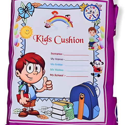 Pink Printed Velvet Learning Baby Pillow, Cushion, Toys, Soft Toys, Toddler Pillow, Kids Pillow for Baby Boy, Baby Girl Colour