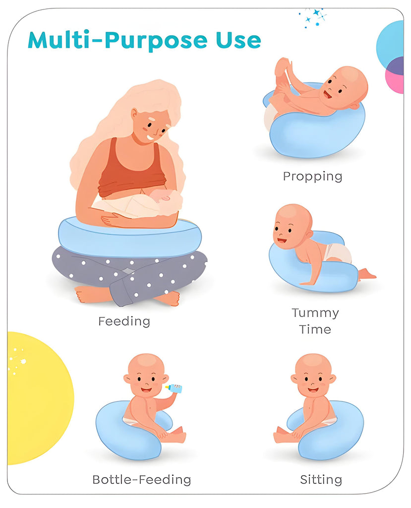 Newborn Nursing Feeding Pillow, Breastfeeding Pillows with Removable Cover, Infant Support for Baby & Mom Cradle 0-24 Months