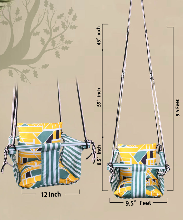 Yellow Swing for Kids Cotton Baby Children Folding and Washable 1 to 5 Years New Born Baby Gift