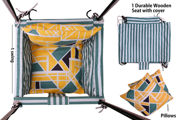 Yellow Swing for Kids Cotton Baby Children Folding and Washable 1 to 5 Years New Born Baby Gift