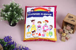 Red Printed Velvet Learning Baby Pillow, Cushion, Toys, Soft Toys, Toddler Pillow, Kids Pillow for Baby Boy, Baby Girl Color
