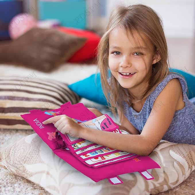 New Printed Velvet Learning Baby Pillow, Cushion, Toys, Soft Toys, Toddler Pillow, Kids Pillow for Baby Boy, Baby Girl Colour